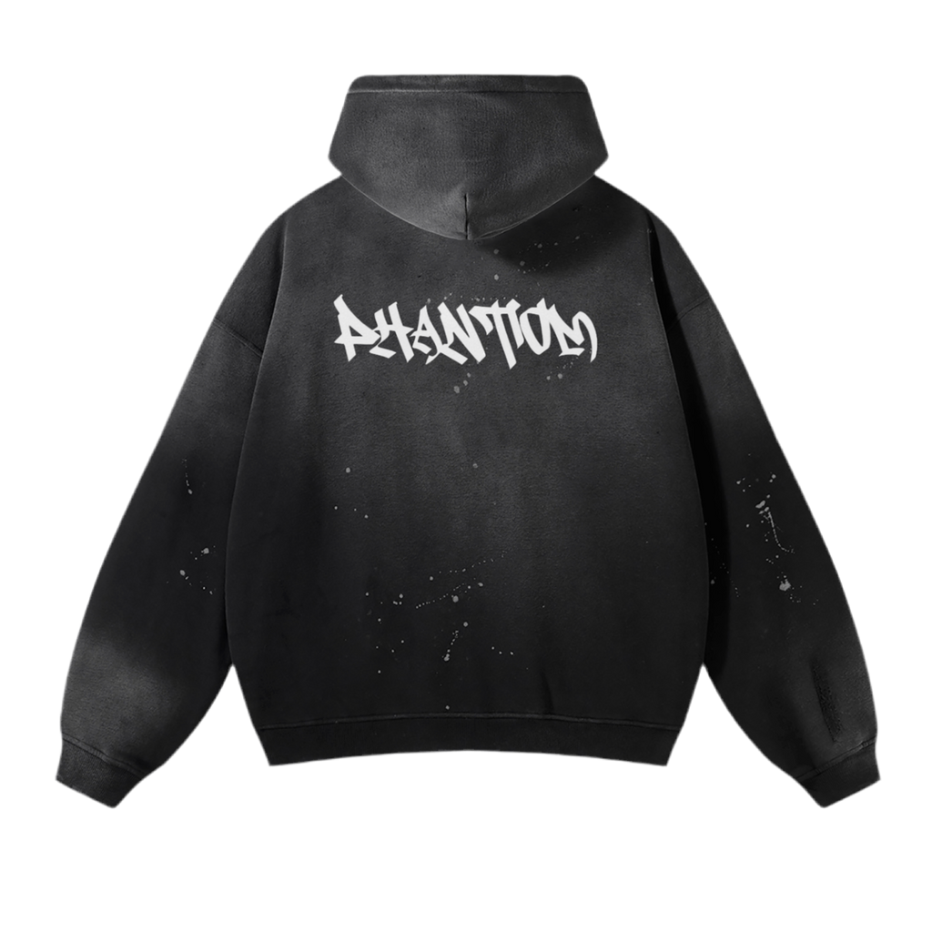 Phantom rides paint splatter hoodie